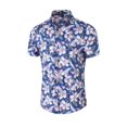 thumbnail image 3 of Lars Amadeus Men's Shirts Short Sleeve Floral Print Point Collar Hawaiian Shirt, 3 of 6