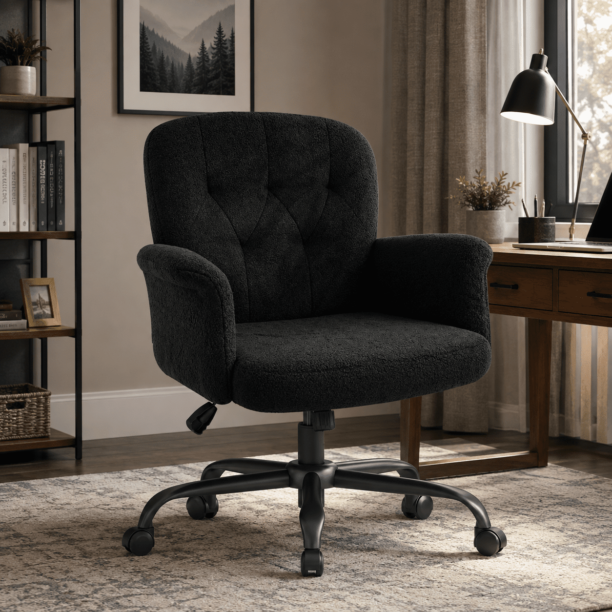 yerairr black teddy fleece office product