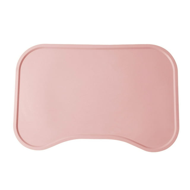 Dog Food Mat, Durable Silicone Rounded Edges Waterproof Pet Feeding Mat Flexible for Pets Green,Pink,Yellow