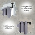 thumbnail image 2 of Industrial Rustic Pipe Black Adjustable Wrap Around Curtain Rods for window, 34"-58", 2 of 8