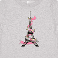 thumbnail image 4 of Inktastic Eiffel Tower in Paris with Flowers and Pink Banner Boys or Girls Baby T-Shirt, 4 of 5