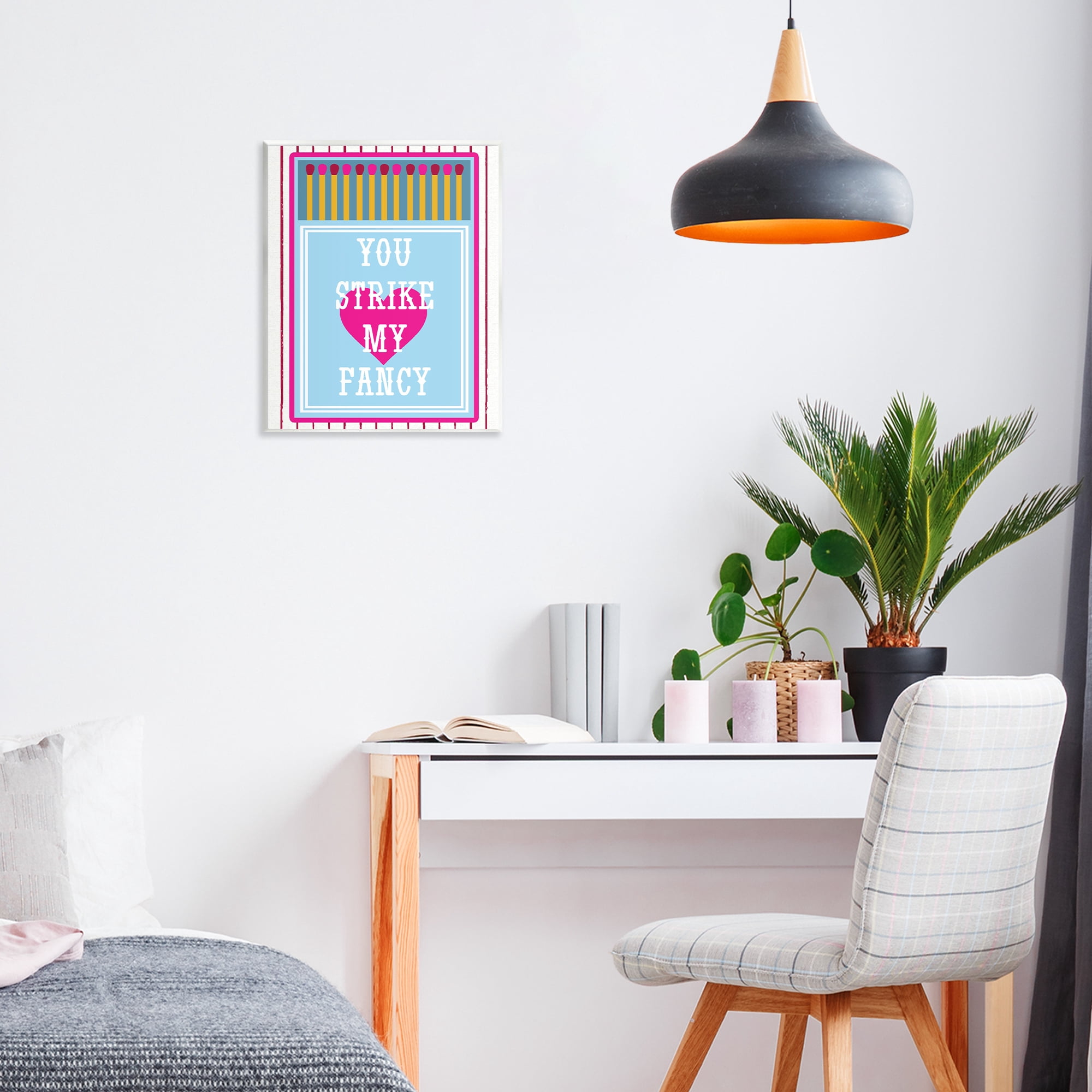 Stupell Industries You Strike My Fancy Wall Plaque Art, design by Lil' Rue
