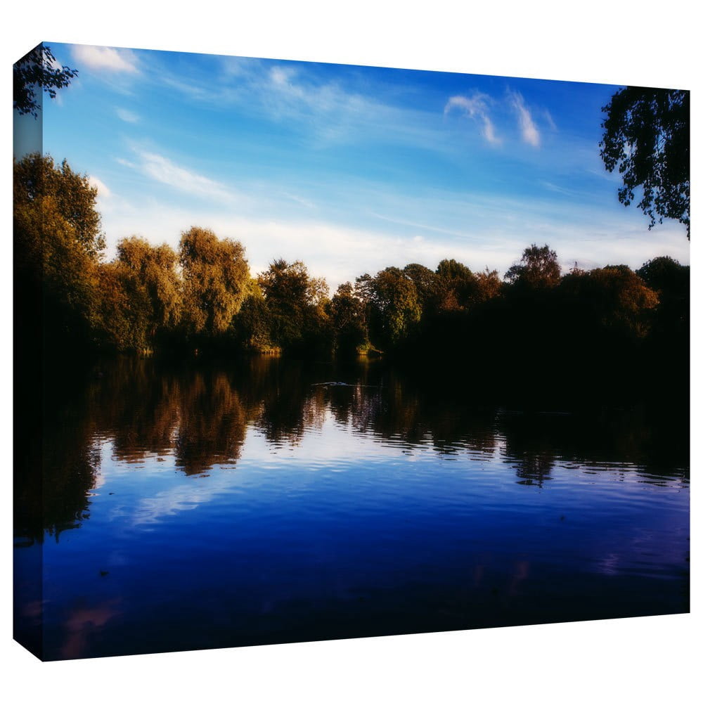ArtWall John Black "Lake View" Gallery-Wrapped Canvas