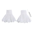 thumbnail image 2 of COMEET Wrist Cuffs, White Color Layered Lace Wrist Cuffs Decorative Sleeves Woman Sweater Shirt Flared Fake Sleeve Clothing Accessory, 2 of 16