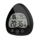 thumbnail image 1 of Reloj de baño, alarma digital LCD con pantalla táctil impermeable, temporizador impermeable, termómetro, reloj de pantalla portátil con ventosa para cocinar, color negro, 1 of 1