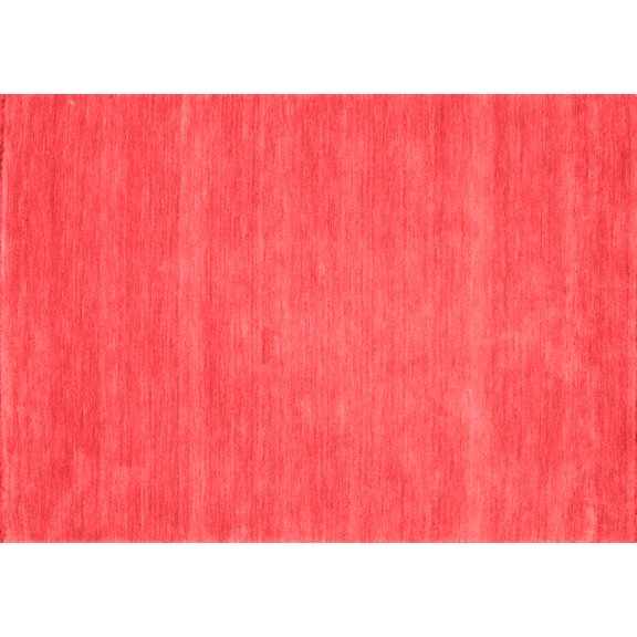 Ahgly Company Indoor Rectangle Abstract Red Contemporary Area Rugs, 5' x 8'