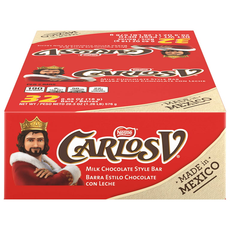CARLOS V Milk Chocolate Style Bars 1.27 lb. 
