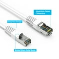 thumbnail image 2 of 1.5ft (0.5M) Cat5E Shielded (FTP) Ethernet Network Booted Cable 1.5 Feet (0.5 Meters) Gigabit LAN Network Cable RJ45 High Speed Patch Cable, White (4 Pack), 2 of 2
