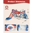 thumbnail image 6 of KORIMEFA 8 in 1 Toddler Slide, Kid Slide for Toddlers Age 1-3 with Ring Toss, Basketball Hoop, and Telescope, Indoor Outdoor Slide Toddler Playset Toddler Playground, 6 of 19