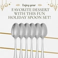 thumbnail image 5 of Spode Christmas Tree Cocktail Spoons - Festive Flatware Set for 6 - Christmas Dessert Spoons in 18/10 Stainless Steel, Holiday Kitchen Utensils for Custards, Puddings, Cakes - Dishwasher Safe, 5 of 7