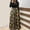 Yellow-1, variant on BaoFuBaoMei Halloween Womens Dress Plus Size Crew Neck Long Sleeve Halloween Ghost Print Maxi Dress High Waist Patchwork Flowy Dresses for Party