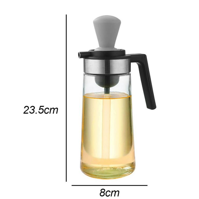 Glass Olive Oil Dispenser Bottle 180ml Silicone Vinegar Dropper