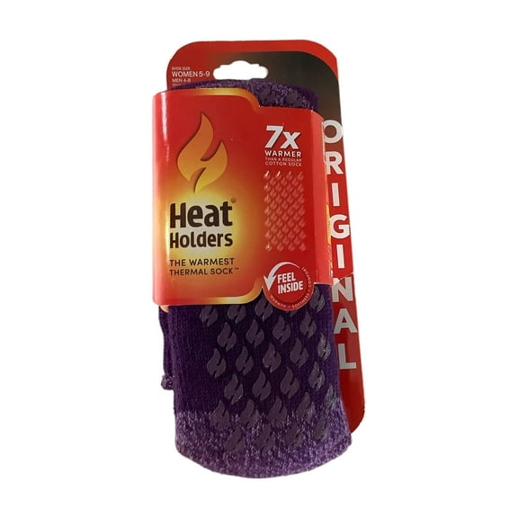 Heat Holders Women Crew Socks 5-9 Purple Thermal