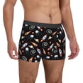 thumbnail image 5 of Men's Boxer Briefs, Space rocket B Soft Comfy Mens Underwear Boxer Briefs Breathable With Widen Waist, 5 of 7