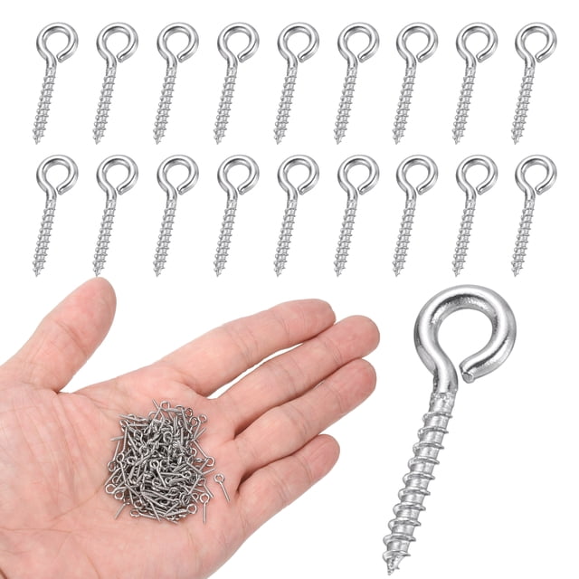 350 Pack Crochets à Vis, M1x12mm Boulons à Œillets en Acier Inoxydable 304