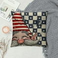 thumbnail image 2 of Creowell 4th of July Decorations Pillow Covers Navy Red American Flag Stars and Stripes Independence Day Decor Pillow Case Vintage Gnomes Buffalo Plaids Patriotic Pillow Covers  White, 2 of 5