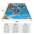 thumbnail image 3 of Salouo Little Sea Turtles Print Bed Blankets,Flannel Blanket Comfortable Air Conditioning Blanket Lightweight Blanket for Sofa Bed Travel & Couch -80"x60", 3 of 8