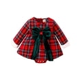 thumbnail image 1 of PMVFHDE Barboteuse pour Fille Jupe pour Enfants Robe Ha Rouge à Carreaux Jupe Ha Robe Justaucorps&One-Pieces Rouge, 3-6 Mois, 1 of 9