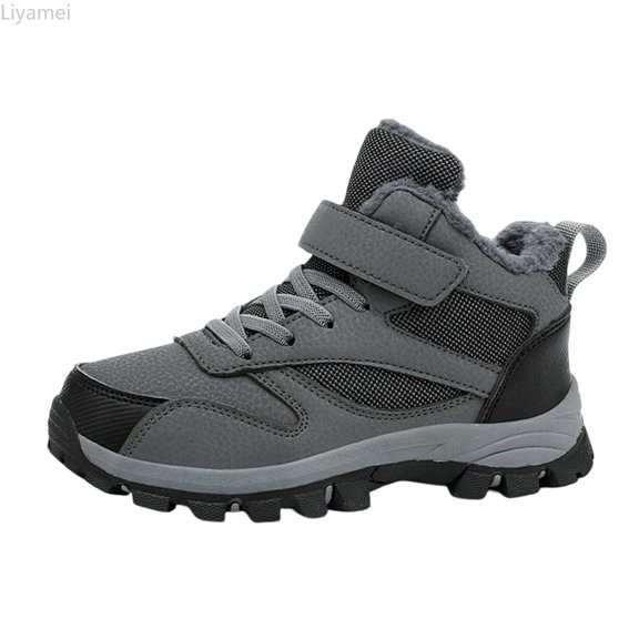 Liyamei Boys Winter Fleece Lined Ankle Boots Comfortable Warm Sports Sneakers For Toddlers And Kids Outdoor Play And Casual Daily Wear Boys Sneakers Size 12.5