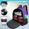 thumbnail image 5 of WOLT Purple Bowling Ball Bag 2Ball Bowling Backpack with Protective Foam Padded & Shoe Compartment, 5 of 7