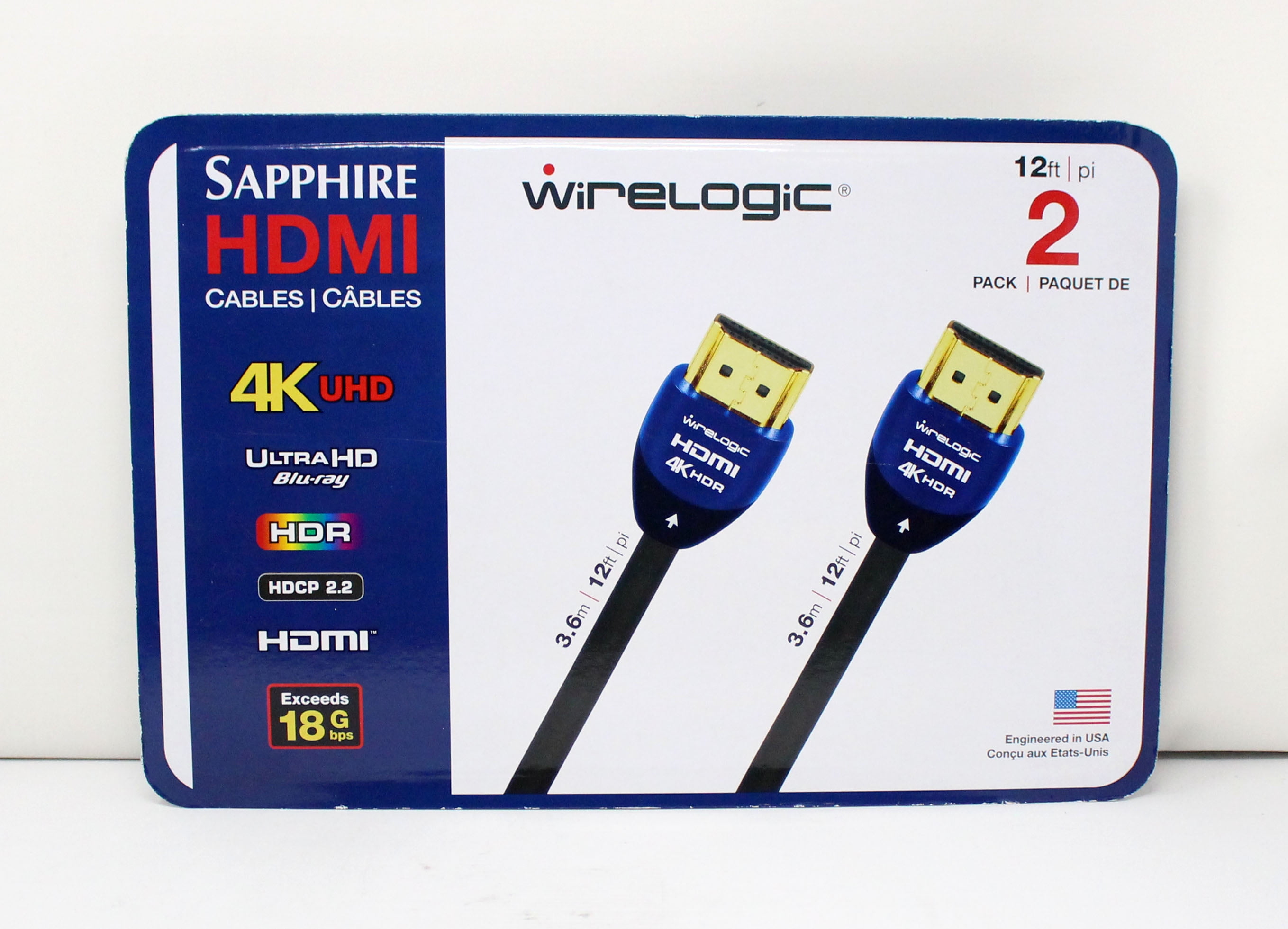 Wirelogic Sapphire 4K UHD HDMI Cable 2 Pack