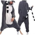 thumbnail image 3 of Shadoumai Onesie for Adult Hooded Pajamas with Tail Polar Animal Onesie with Button Closure Cute & Thermal Outfits for Christmas, 3 of 3