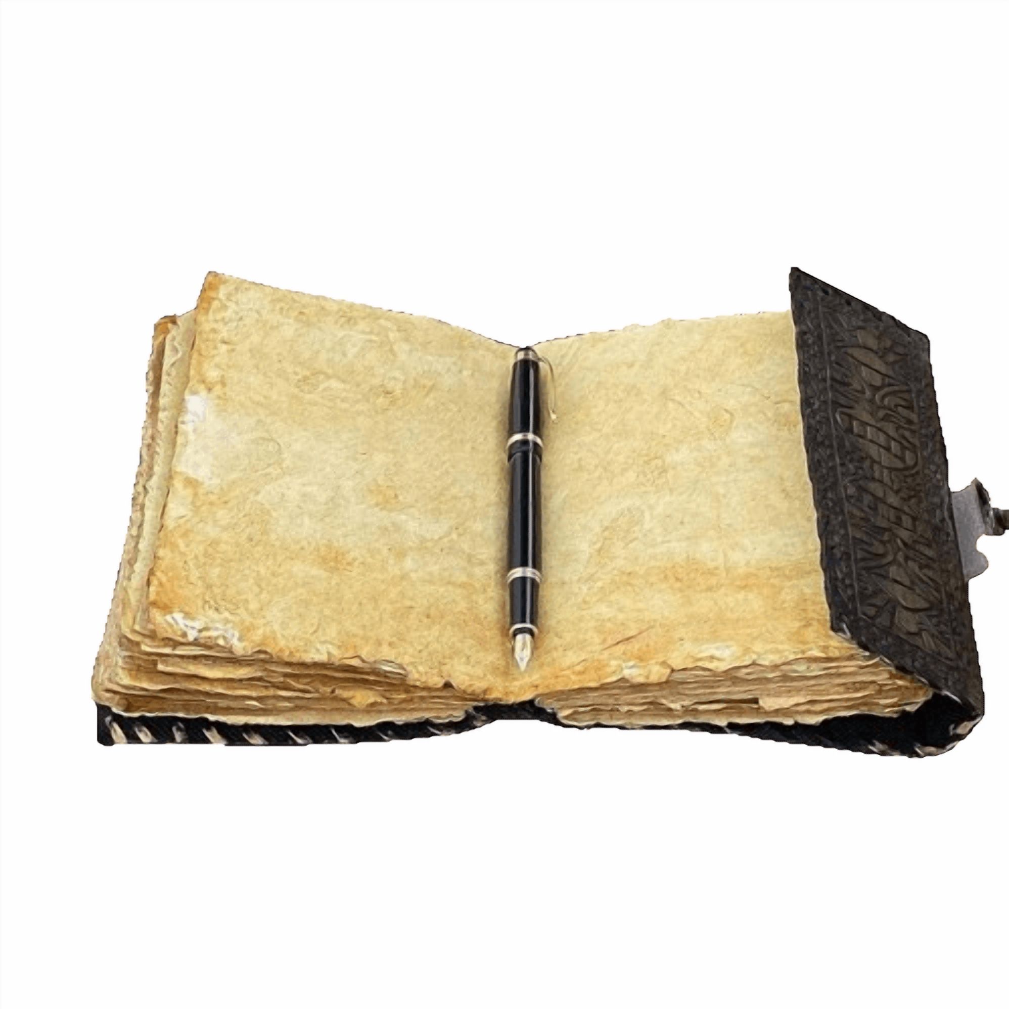 Embossed Leather Book of Shadows 200 Pages Vintage Grimoire Journal, Witchcraft Spellbook, Wiccan Pagan Gothic Magic Diary