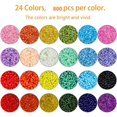thumbnail image 2 of Cuentas de semilla de vidrio de 2 mm, 24 colores, kit de cuentas pequeñas, cuentas de pulsera para hacer joyas, 11 Afortunado Sencillez, 2 of 5