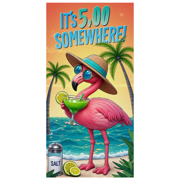 Colorful Flamingo Tropical Banner Beach Relaxation Summer Vibes Decorative Design for Party Decoration Summer Event Outdoor Celebration