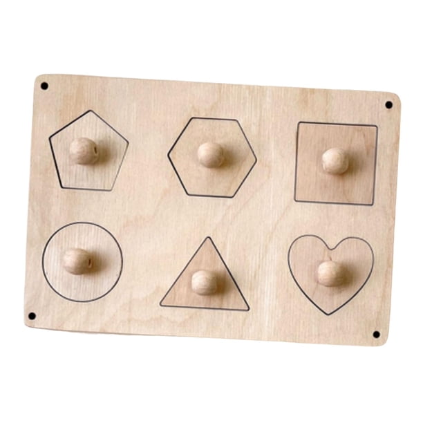Tablero ocupado Montessori, Material de bricolaje, habilidad de Motor sin pintar, accesorios educativos para enseñanza temprana, tablero de actividades de juguete sensorial Forma de geometría CUTICAT tablero ocupado
