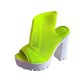 thumbnail image 2 of Botas de tacón alto de tacón grueso con punta abierta y boca de pescado de punto transpirable de color sexy para mujer Wmkox8yii  hfjk2005, 2 of 3