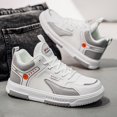 thumbnail image 4 of Men'S Casual Skate Shoes | Lightweight White Sneakers  High Top Fabric with EVA Sole Suitable for All Seasons, Versatile Sports Shoes for Commuting,, 4 of 9