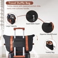 thumbnail image 5 of CQSXDA Versatile Expandable Luggage Set 6 Piece Hardshell Suitcases with Dual Wheels and TSA Lock for Men and Women, Black Brown, 5 of 17