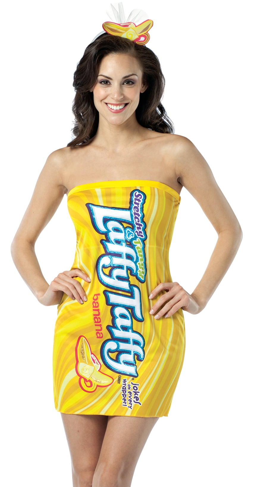 Rasta Imposta Nestle Laffy Taffy Tube Dress Banana Adult Size 4-10 ...