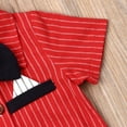thumbnail image 4 of Qiylii Newborn Baby Gentleman Romper Single Breasted Striped Bodysuit for Party Wedding, 4 of 7