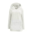 thumbnail image 3 of Gytharion Fuzzy Fleece Jackets for Women Cute Casual Hooded Sherpa Jackets Winter Coat Long Sleeve Warm Fluffy Outerwear with Kangaroo Pocket, 3 of 3
