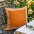 thumbnail image 2 of Burnt Orange Geometric Pillow Covers 16x16 Inch, White Greek Key Design Abstract Modern Art Linen Pillowcase with Invisible Zipper, Decorative Throw Pillow Covers Cushion Case for Couch Sofa Bed, 2 of 9