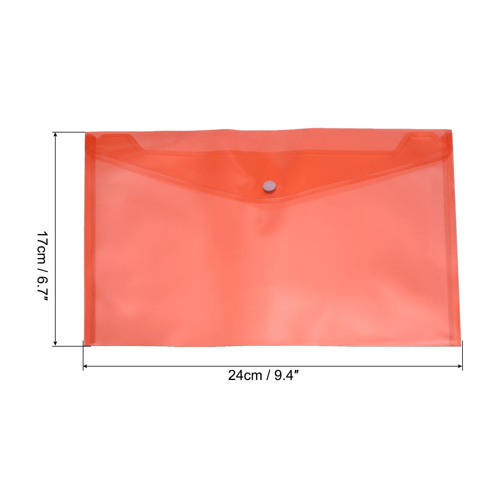 Unique Bargains File Folder Plastic Envelopes Document Organizer Red