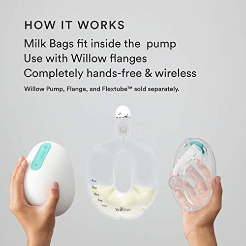 Willow Pump Spill Proof Breast Milk Bags 48 Count 4 Oz Self Sealing Storage Bags For Hands Free Pumping Walmart Com Walmart Com