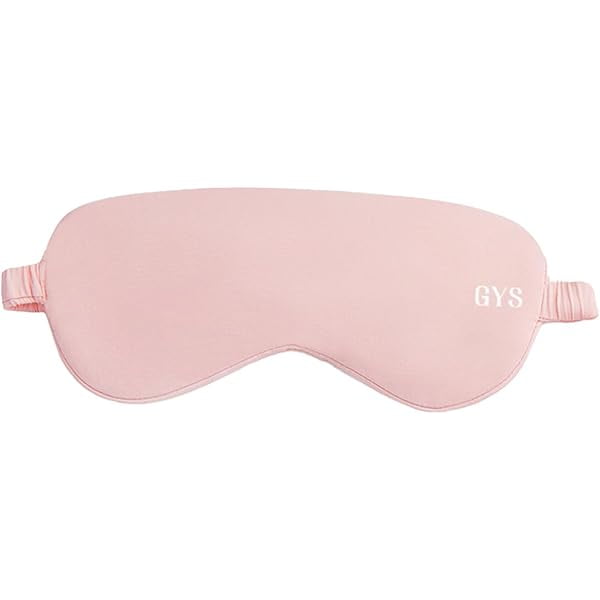 wonima11 GYS Premium Bamboo Viscose Sleep Mask with Elastic Strap Block Light Eye Mask for Sleeping and Traveling, Pink, One Size