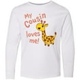 thumbnail image 3 of Inktastic My Cousin Loves me- cute giraffe Long Sleeve Youth T-Shirt, 3 of 5