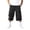 Black, variant on Mens Cargo Capri Pants Big and Tall Elastic Waist Half Pants Loose Outdoor Pants Trendy Weekend Clothes