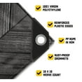 thumbnail image 2 of Core Tarps Extreme Heavy Duty 20 Mil Tarp Cover, Waterproof, UV Resistant, Rip and Tear Proof, Poly Tarpaulin with Reinforced Edges for Roof, Camping, Patio, Pool , Boat (Grey Wood/Black 20′ X 30′), 2 of 7