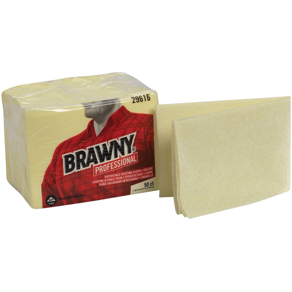 Brawny Industrial, GPC29616, Dusting Cloths, 50 / Pack, Yellow