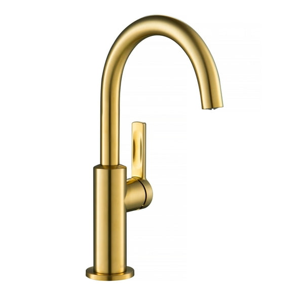 Kraus Oletto Single Handle Kitchen Bar Faucet in Brushed Brass