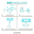 thumbnail image 6 of Luxrite 4 inch Ultra Thin LED Recessed Light with J-Box, 12W, 5 Color Selectable 2700K-5000K, 950 Lumens, Dimmable, IC Rated 4-Pack, 6 of 8