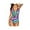 Color1, variant on CROPD Womens V Neck One Piece Bathing Suits Tie Dye Tummy Control Mesh Swimsuit