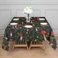 thumbnail image 3 of Red Mushroom Gnome Dark Green Pattern Square Tablecloth,Waterproof Square Table Cover,Wipeable Spillproof Washable Table Cover for Home Kitchen Party Decor 42"X42"(107x107cm), 3 of 6
