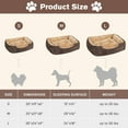 thumbnail image 5 of PureWags Dog Bed with Removable Mat, Washable Pet Bed with Anti-Slip Base for Medium Small Dogs and Cats, Indoor Rectangle Bed, Brown 25 Inch, 5 of 10