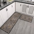 thumbnail image 2 of Black and Tan Leopard Print Kitchen Rugs Sets Of 2,Anti Fatigue Kitchen Mat Rugs Non Slip Washable,Decorative Kitchen Floor Mats for Kitchen,Sink,Laundry,17"X30"+17"X47", 2 of 7